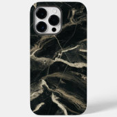 Luxe zwart marmer cool Case-Mate iPhone case (Achterkant)