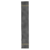Luxe zwart monochromatische glazen achtergrond lange tafelloper (Voorkant)