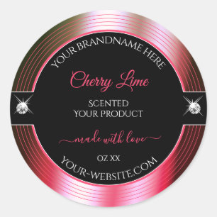 Luxe Zwart Rood Groen Brilliants Product Label