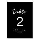 Luxe zwart script bruiloft kaart (Achterkant)