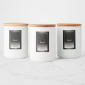 Luxe zwart-witlabel Gold-Lijst Voedselcontainer Etiket (Flessen)