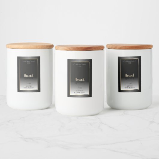 Luxe zwart-witlabel Gold-Lijst Voedselcontainer Etiket (Flessen)