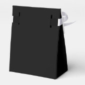 Luxe zwarte elegante custom bedrukte servetten bedankdoosjes (Achterkant)