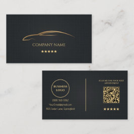 Luxe Zwarte Goud Elegante Autotransport Visitekaartje