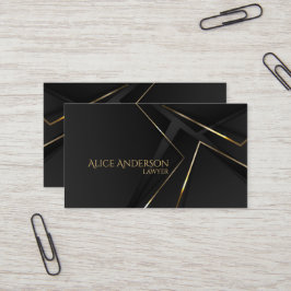 Luxe zwarte goudelegante jurist Visitekaartje