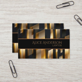 Luxe zwarte goudelegante jurist Visitekaartje