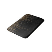 Luxe zwarte goudglitterrand badmat (Gekanteld)