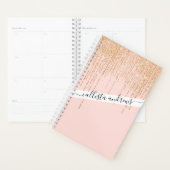 Luxe zwarte roze goudvrije rand planner (Display)