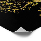 Luxeboom van Life Black Gold Modern Poster (Hoek)