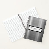 Luxegeborsteld metaal Notitieboek (Binnen)