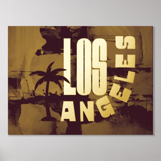 luxegoud Los Angeles abstracte beeldende kunst ech Folie Afdrukken (Voorkant)