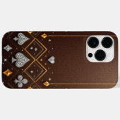 LuxeGuard Brown Diamond Case-Mate iPhone Case (Achterkant (horizontaal))