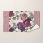 Luxekant Florals Roos Paars Bad Handdoek (Handdoek)