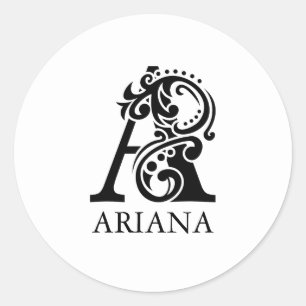 Luxekletter A in zwart-wit Ronde Sticker