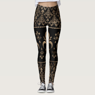 Luxekuntje en gouden versiering van de Fleur-de-li Leggings