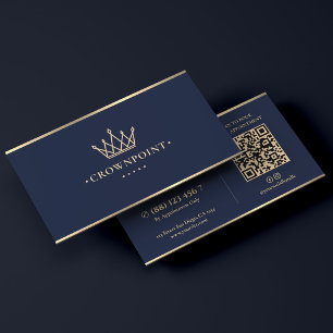 Luxemarketing Branding Kroon Donker Marineblauw Visitekaartje