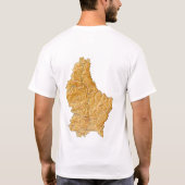 Luxembourg Drapeau et carte T-shirt (Dos)