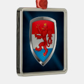 Luxembourg Metallic Emblem Metalen Ornament (Rechts)
