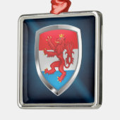 Luxembourg Metallic Emblem Metalen Ornament (Links)
