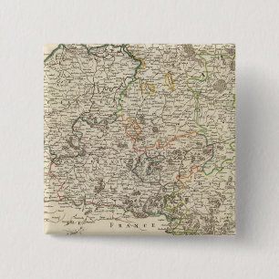 Luxemburg, België Vierkante Button 5,1 Cm