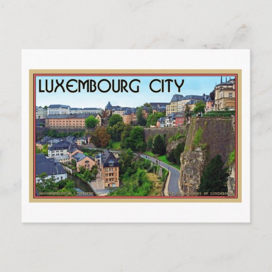 Luxemburg City Briefkaart (Voorkant)