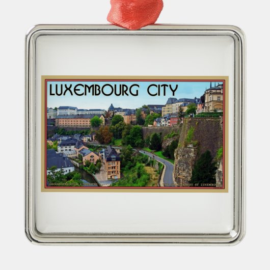 Luxemburg City Metalen Ornament (Voorkant)