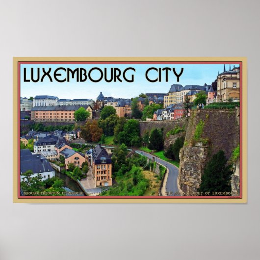 Luxemburg City Poster (Voorkant)