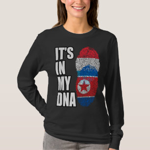 Luxemburg en Noord-Koreaanse Mix DNA-erfgoedvlag T-shirt
