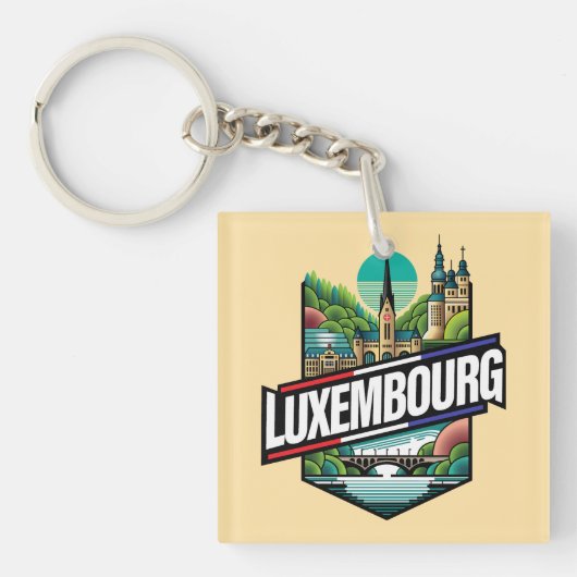 Luxemburg Europa Sleutelhanger (voorkant)