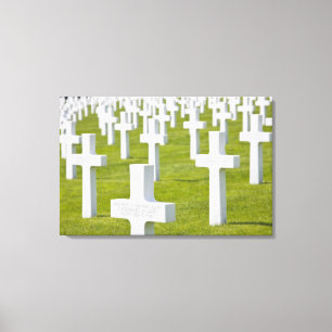 Luxemburg, Hamm. Amerikaans militair kerkhof Canvas Afdruk