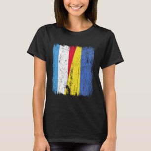 Luxemburg Oekraine Halfvlag Luxemburgs Oekraïens T-shirt
