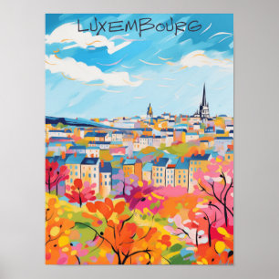 Luxemburg Reizen Stad Muurkunst Schilderij Estheti Poster