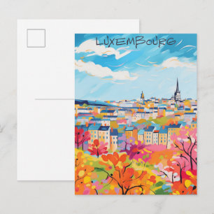 Luxemburg Reizen Stad Schilderen Esthetisch Briefkaart