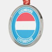 Luxemburg Round Emblem Metalen Ornament (Links)