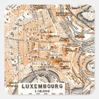 Luxemburg Vierkante Sticker