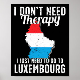 Luxemburg Vlag I Vakantie Luxemburg Poster