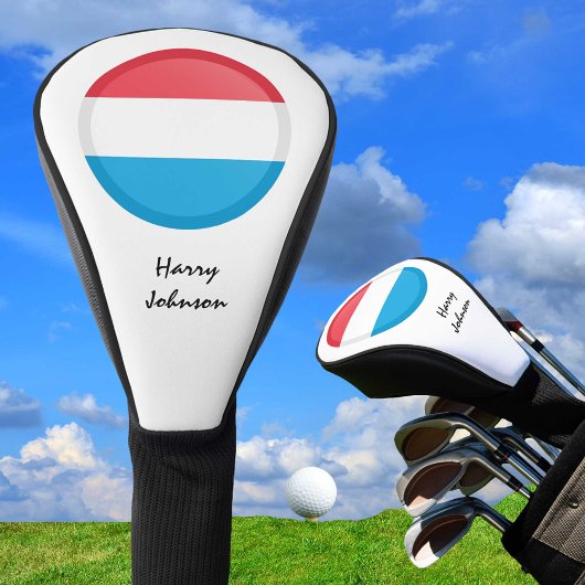Luxemburg Vlag & Monogrammed Golfclubs Hoesjes Golfheadcover