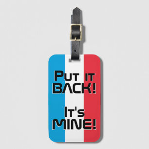 Luxemburgs nationaal vlaggen Funny Patriotic Bagagelabel