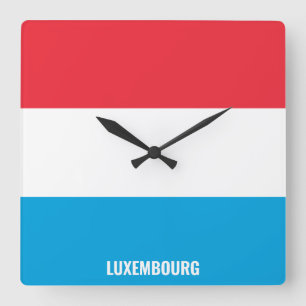 Luxemburgs nationaal vlagpatriotticum vierkante klok