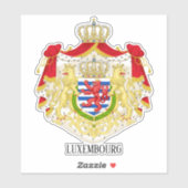 Luxemburgs nationaal wapenschild sticker (Vel)