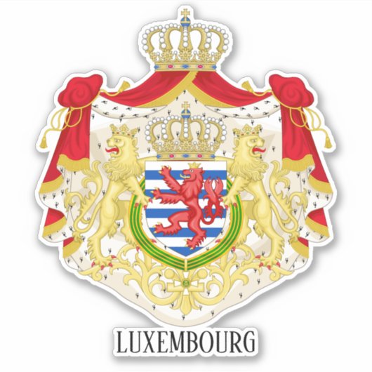 Luxemburgs nationaal wapenschild sticker (Voorkant)
