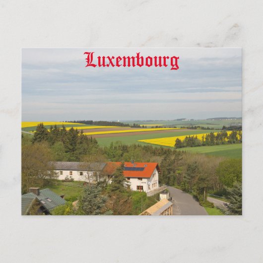 Luxemburgs platteland briefkaart (Voorkant)