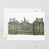 Luxemburgse Palace-tekening Briefkaart (Voorkant / Achterkant)