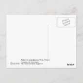 Luxemburgse Palace-tekening Briefkaart (Achterkant)