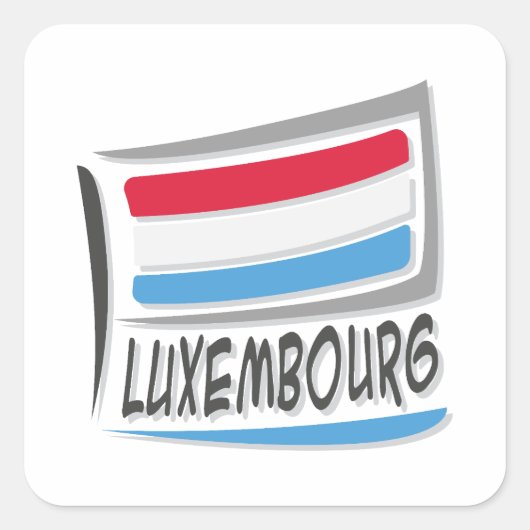 Luxemburgse Pride X vlag Vierkante Sticker (Voorkant)