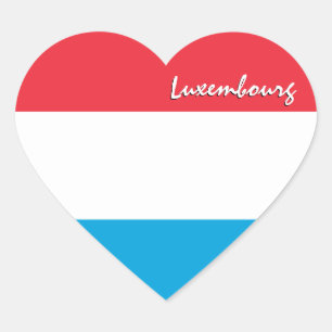 Luxemburgse Sticker, Hart, Liefde, Luxemburgse Vla Hart Sticker