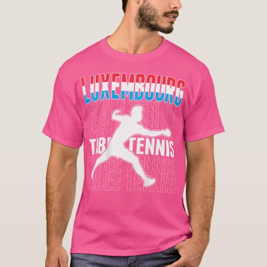 Luxemburgse tafeltennisfans - Luxemburgse vlag T-shirt (Voorkant)