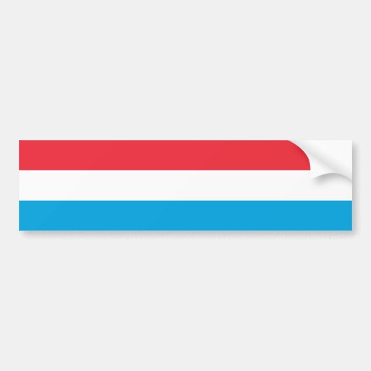 Luxemburgse vlag bumpersticker (Voorkant)