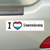 Luxemburgse vlag bumpersticker (Op auto)