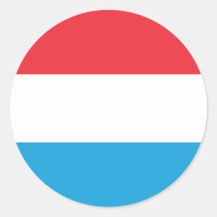 Luxemburgse vlag Classic ronde Sticker